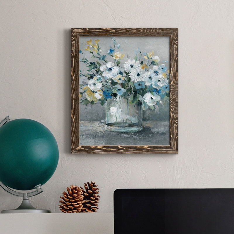 " Sweetest Blossoms ", Walnut Frame Canvas, 27.5" H x 37.5" W x 1" D