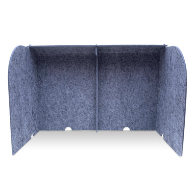 3 Or More Panel Blue Desk Privacy Panel