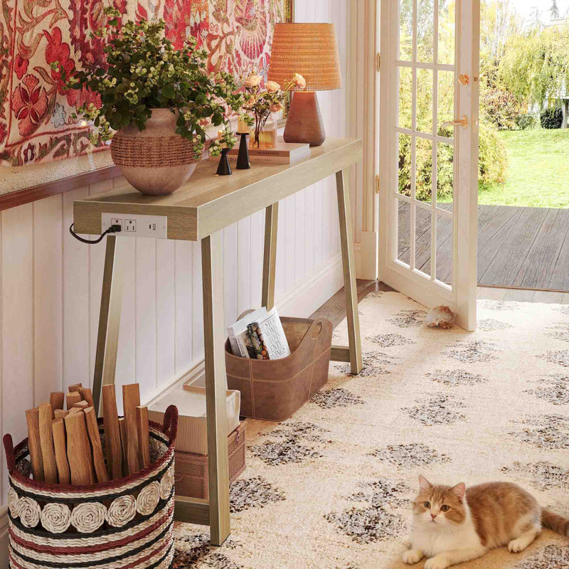 Console avec station de charge, Naturel