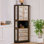 Hand-Painted Triangular Corner Storage Cabinet