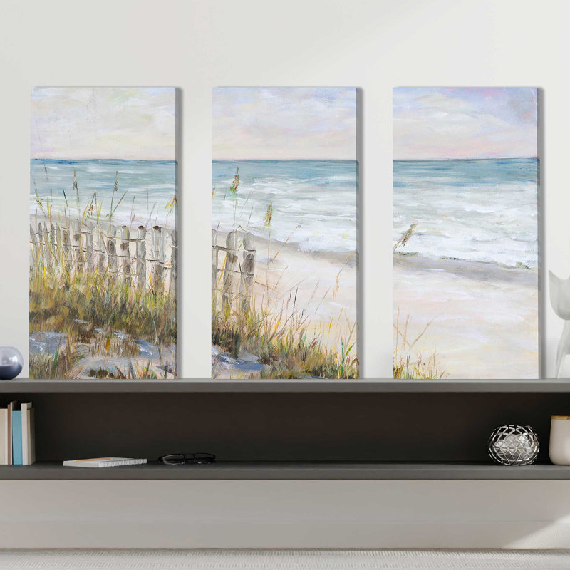 «Mist Ocean View», reproduction sur toile 3 pièces, H 24 po x l 36 po x P 1 po