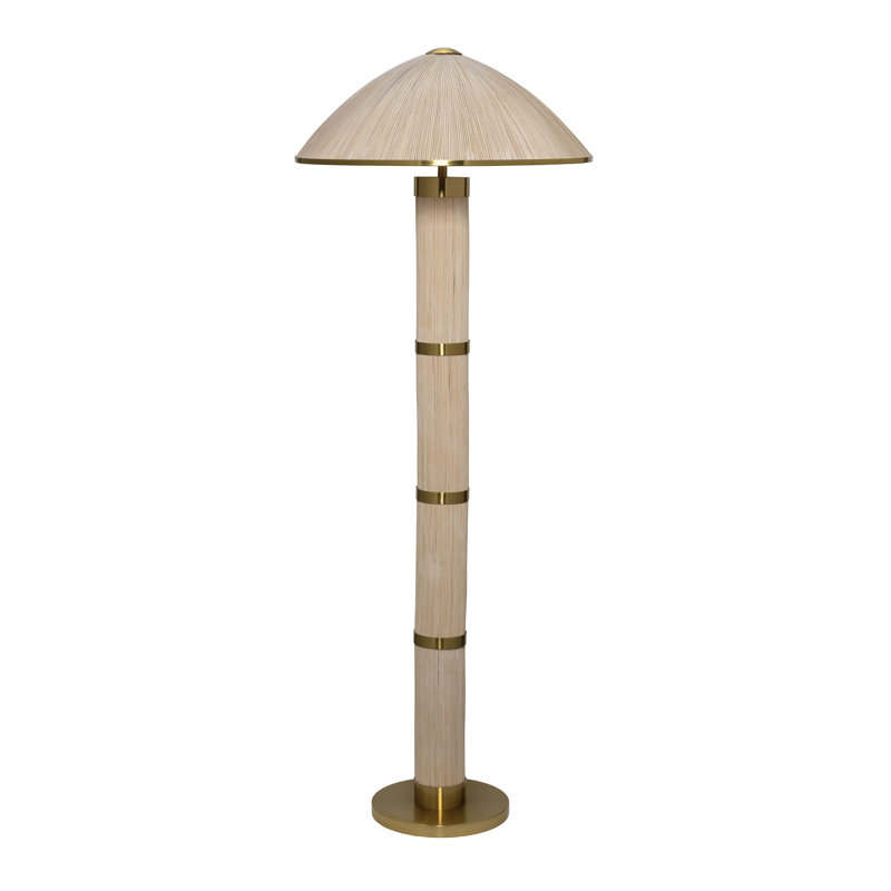 Seychelles 2-Light Rattan Floor Lamp