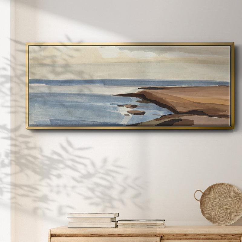 Shore Days II - toile encadrée, H 20 po x l 50 po