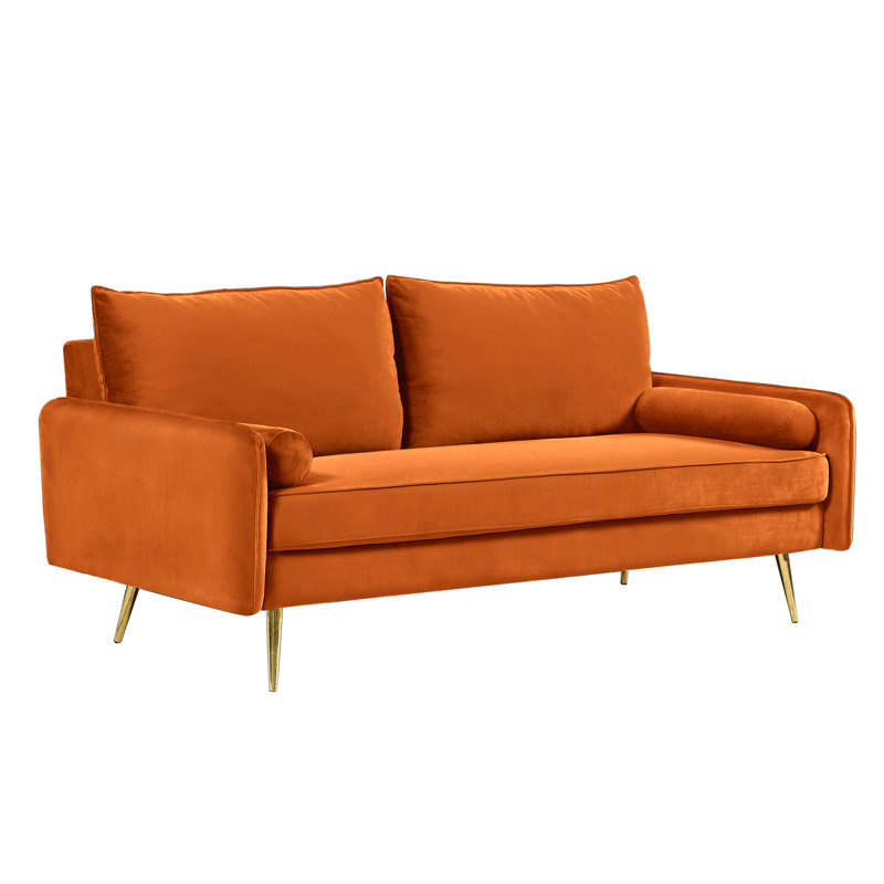 Canapé Drenda, Velours orange
