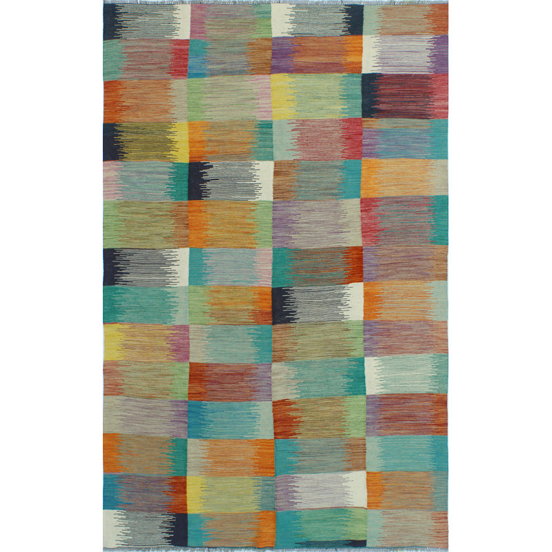 Modern Flatweave Hormizd Brown Rug