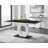 Scottsmoor Modern High Gloss Halo 6 Seater Dining Table Set with Luxury Faux Leather Dining Chairs-1242778950