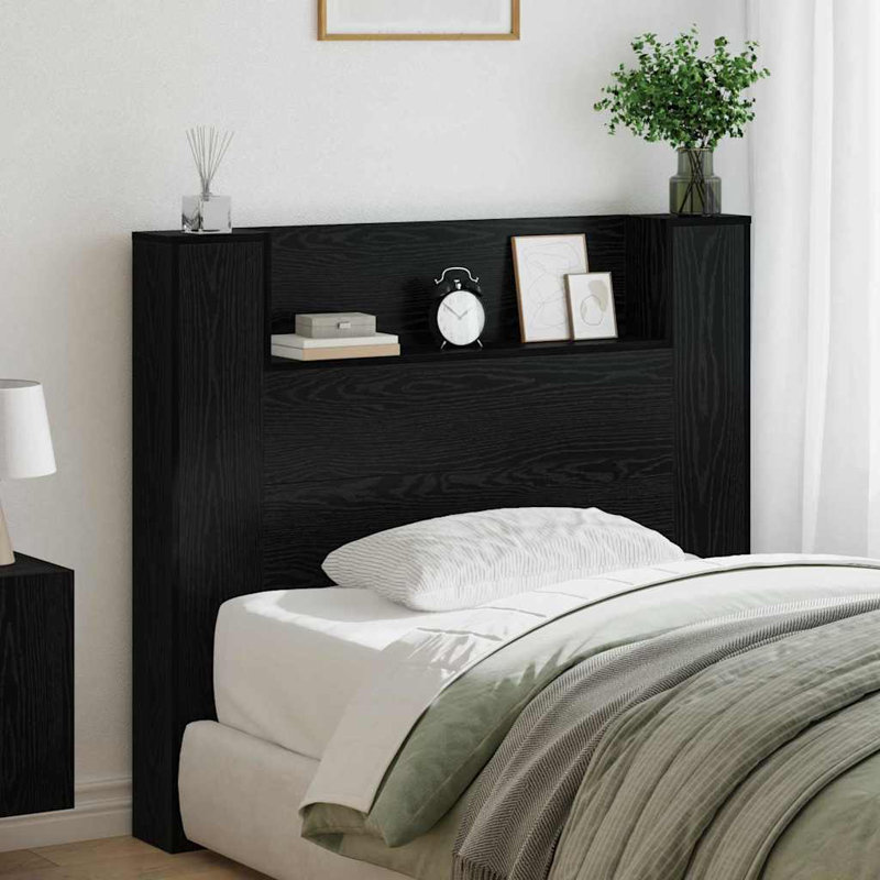 Headboard, Full/Double, Black Oak