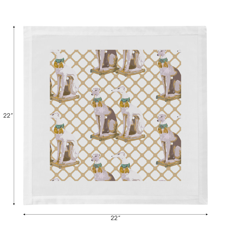 Regal Greyhound Cotton Sateen Dinner Napkins, Luxe