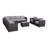 High-Density Polyethylene (HDPE) Wicker Fully Assembled 8 - Person Seating Group with Cushions