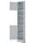 Bathroom Cabinet In Grey With Adjustable Shelves And Construction Tall Two Doors