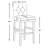 Full Back Bar Height Button Tufting Fabric Upholstered Bar Stools-642844954