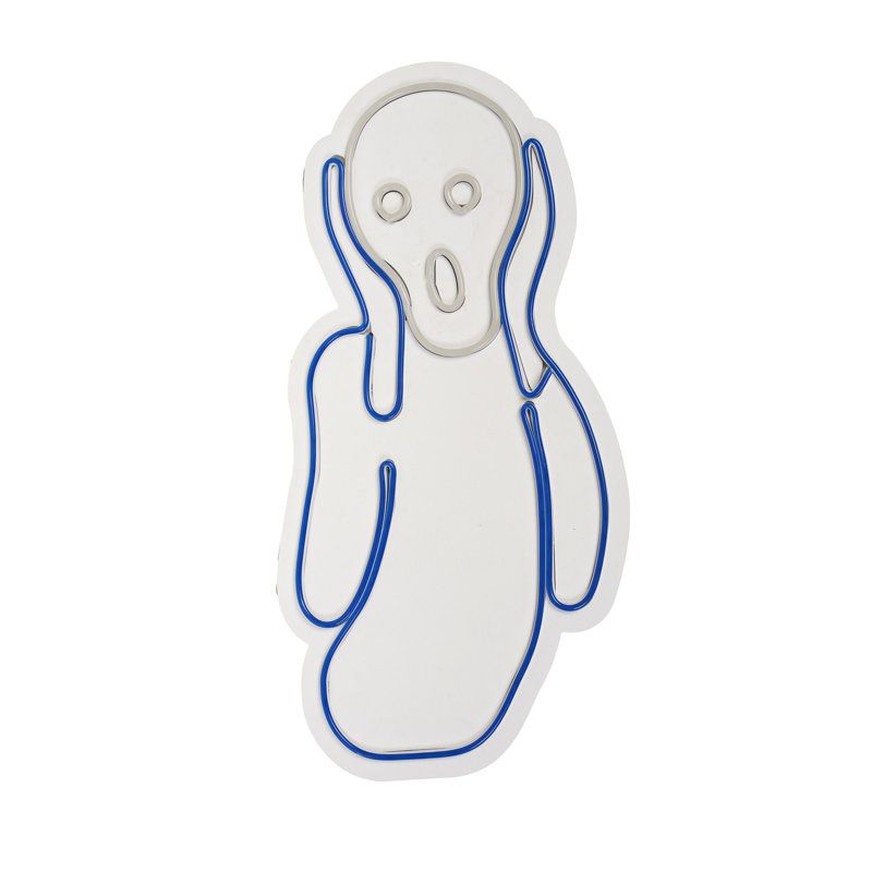 Bandes de néon flexibles à DEL - imperméables, 12 V, 12 W, 400 lumens, 6 000 K blanc éclatant et bleu | Certifié IP67, gabarit en mousse de PVC, longueur totale 148,0 po | Parfait pour la décoration intérieure, les fêtes et les événements