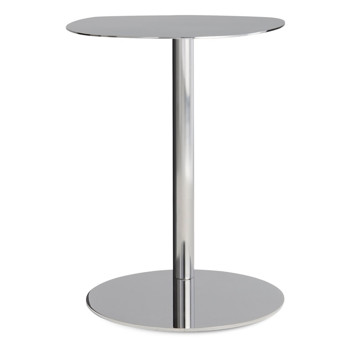Swole Single End Table, 20" H x 20" W x 15" D, Polished Stainless
