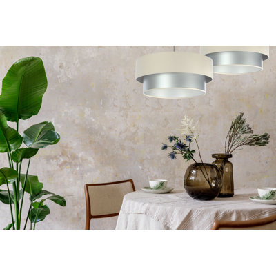 Shandra 1 - Light Black Drum Pendant