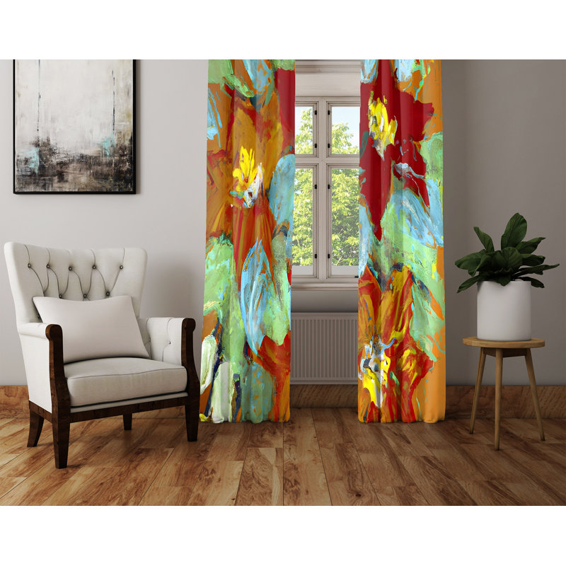 Paire de rideaux semi-transparents Dessett, L 20 po x L 82 po
