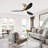 Loritta 52'' 3 - Blade Large Indooor Ceiling Fan With Light Kit and Remote, 3 LED Colors, 6 Speed Noiseless DC Motor, Timer-1564038048