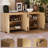 Modern 63.78” Curved Sideboard with 4 Doors and Irregular Handles for Dining Room Storage-1067513799