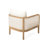 Zyaire Outdoor  Acacia Wood Club Chair With Cushions