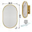 Armoire à pharmacie ovale encastrée, armoire de salle de bain murale en métal avec miroir et tablettes réglables, miroir mural avec rangement-483529272