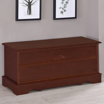 Coffre de rangement brun chaud pour la chambre à coucher - spacieux, avec un grand espace de sécurité verrouillé et un verrouillage sécuritaire