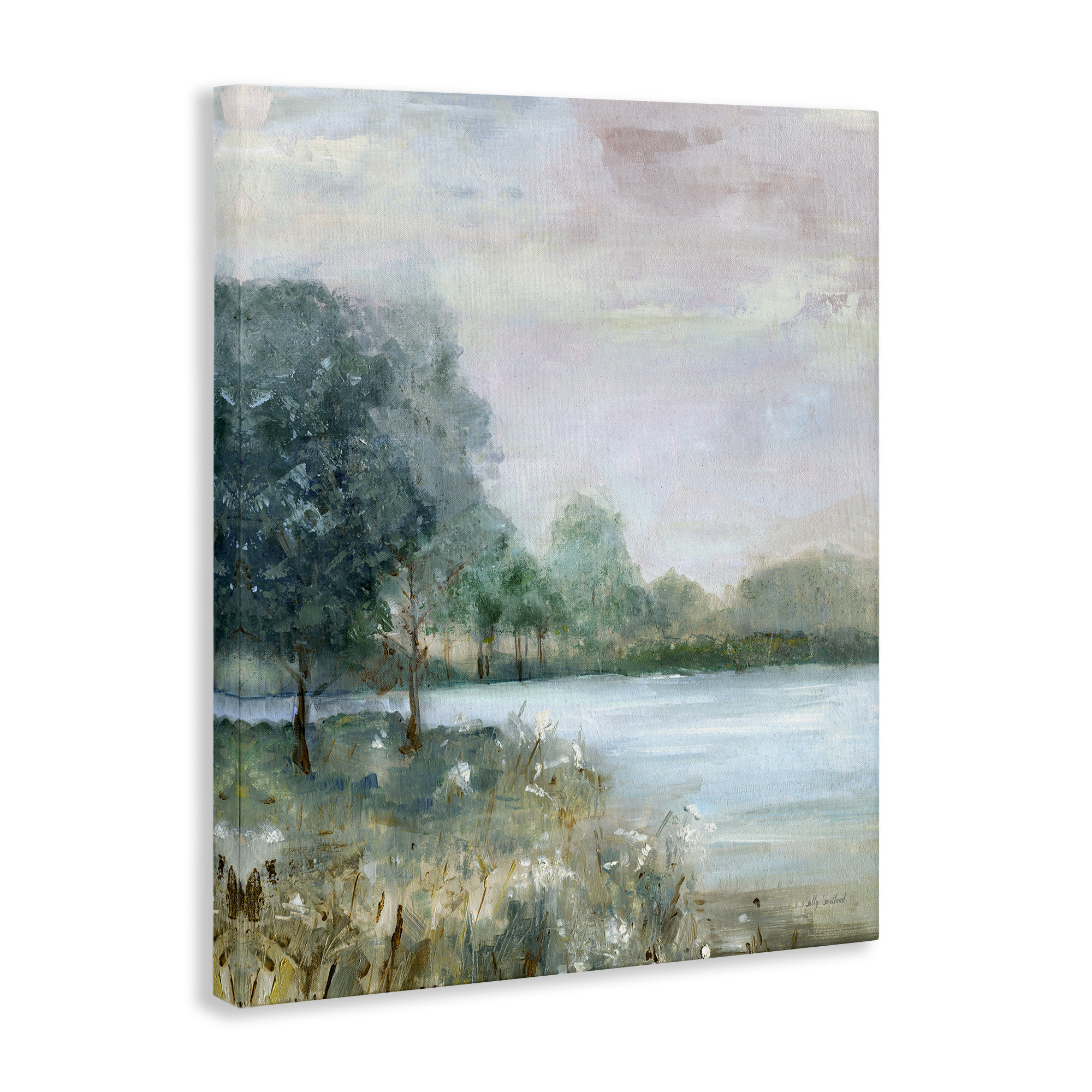 Highland Dunes Serene Riverside View Canvas, design by Sally Swatland ...