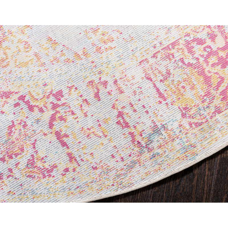 Tapis oriental mauve / rose Folmar, Rond 8 pi