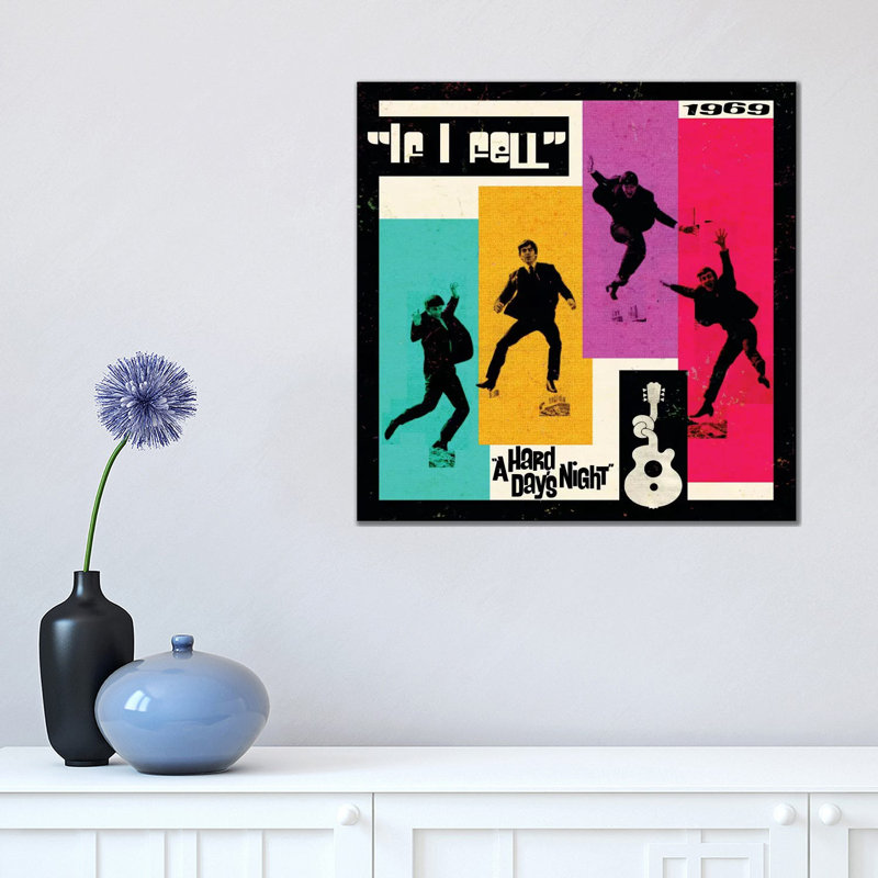 A Hard Day's Night II by Radio Days - Print on Canvas, Wrapped Canvas, 45.72 cm H x 45.72 cm W x 1.91 cm D