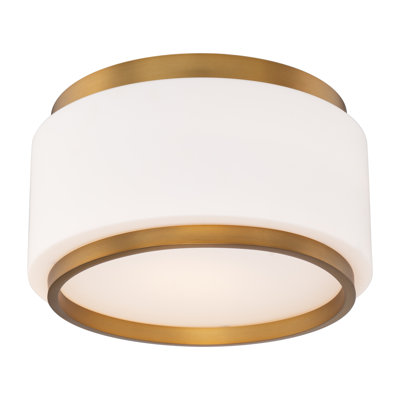 Preston 16" Dimmable LED Flush Mount Light With Opal Glass Shade And Built In Color Temperature Switch (2700K/3000K/3500K/4000K)