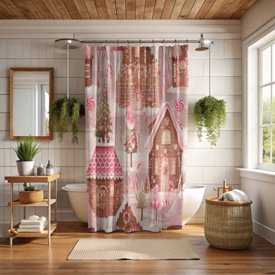 Rideau de douche Pink Christmas - Premium 109