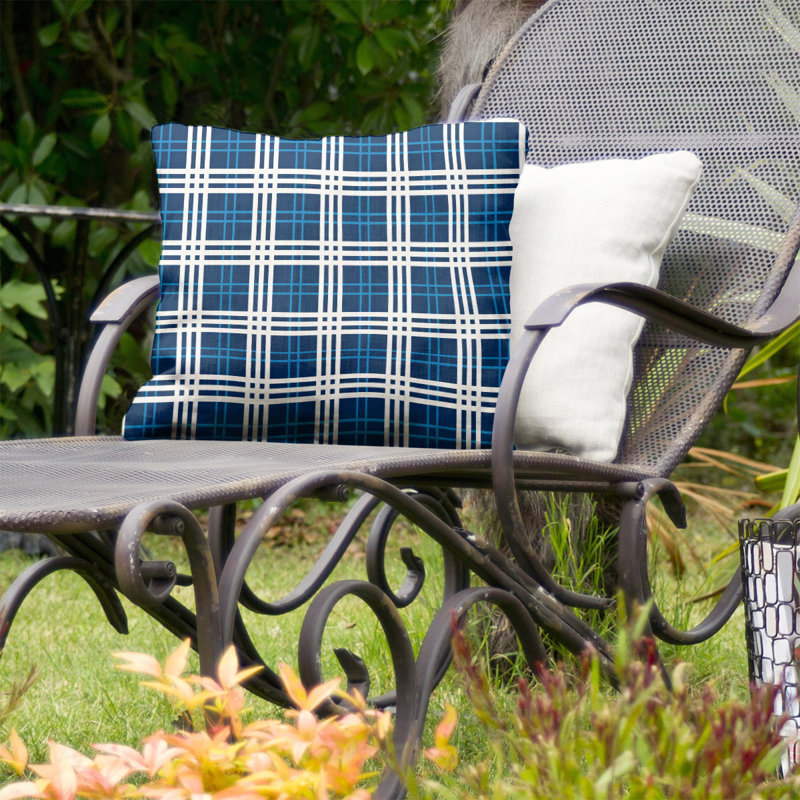 Housse de coussin d'extérieur carré R-Baltimore Football, 18 po x 18 po, Polyester/ Bourre en polyester