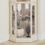 Vitrine de coin lumineuse pour le salon, idéale pour exposer des objets de collection antiques, des bouteilles de vin et des verres à bar avec tablettes réglables-989363989