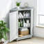 Armoire d'angle avec tablettes réglables