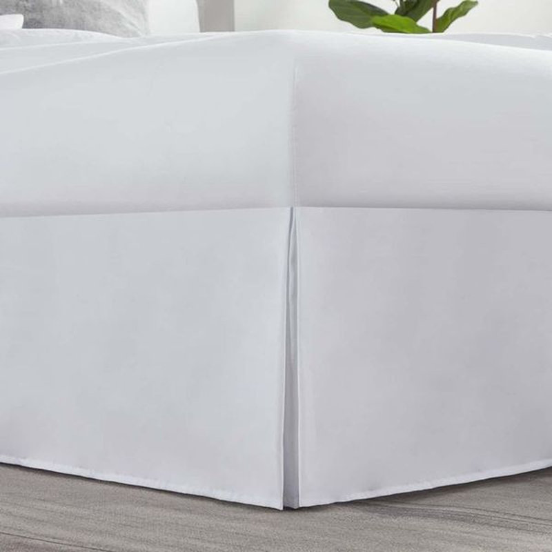Luxury Pleated 14" Bed Skirt, White, Full XL