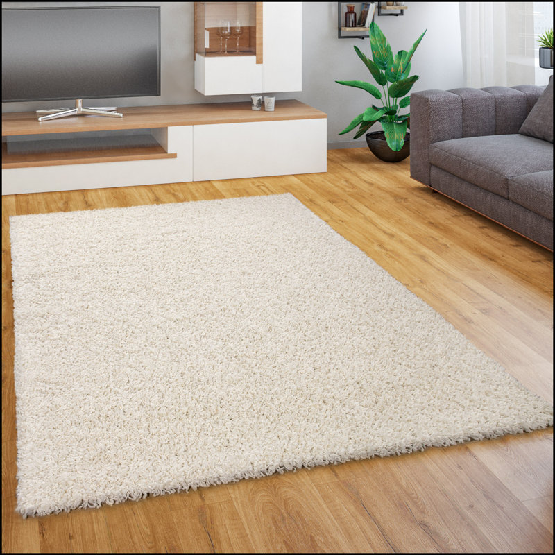 Landenberg Shaggy Cream Rug, Rectangle 160 x 220cm