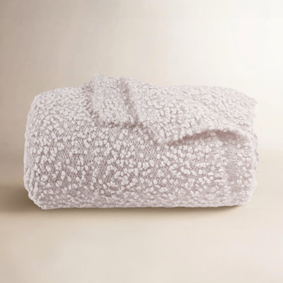 Bowmanville Pebble Creek Nubby Knit Classic Chic Casual Soft Cozy Throw Blanket 50x60 inch
