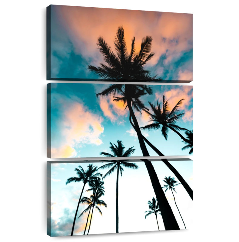 Harnek Palm Tree Sunrise Silhouette, 57" H x 36" W
