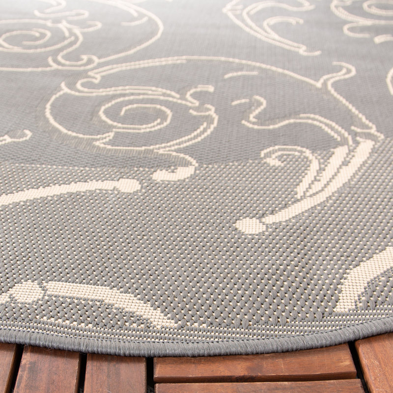 Herefordshire Performance Paisley Indoor/Outdoor Area Rug, Round 7'1"