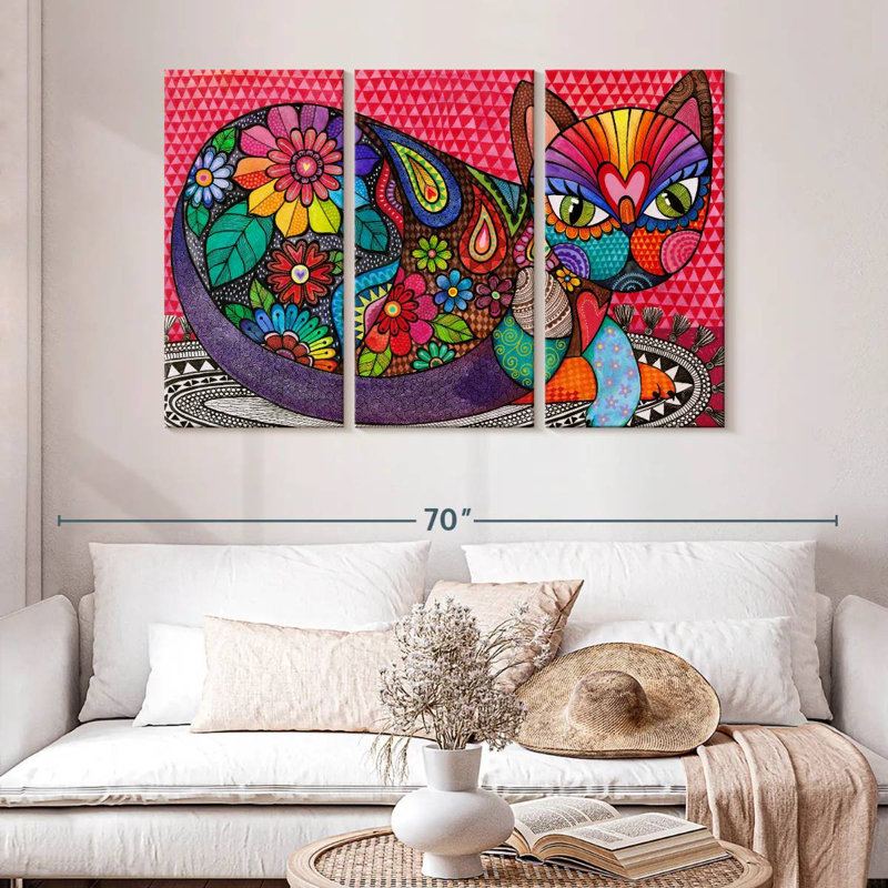 Brampt Flower Cat, 32" H x 50" W