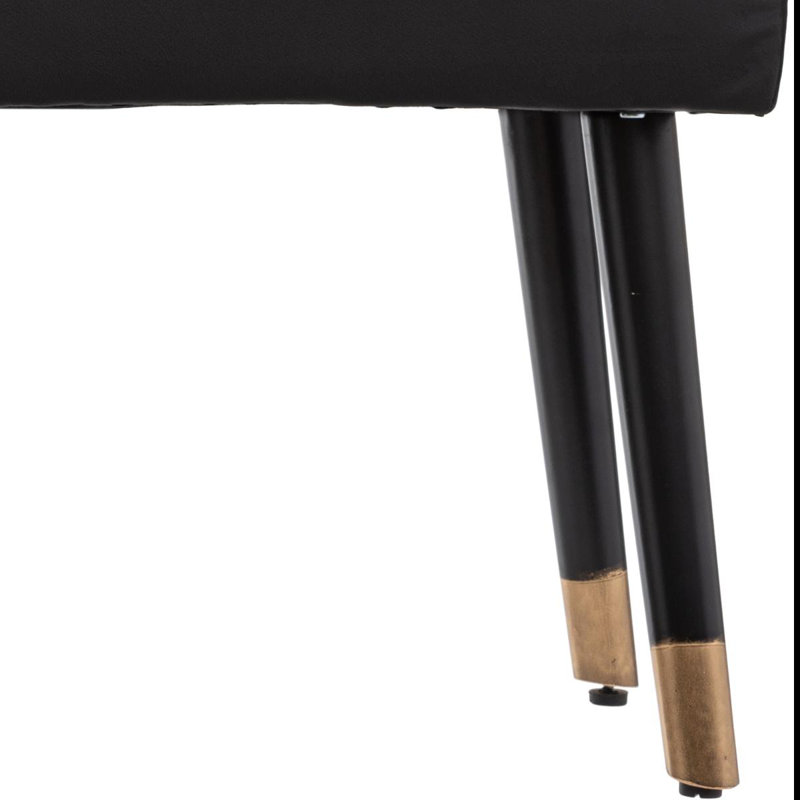 Turney Upholstered Bench, Black