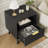 Fluted Nightstands Set Of 2, With Curved Profile Design, End Table W/Storage, Bedside Table For Bedroom, Living Room-1302898127-1283398316