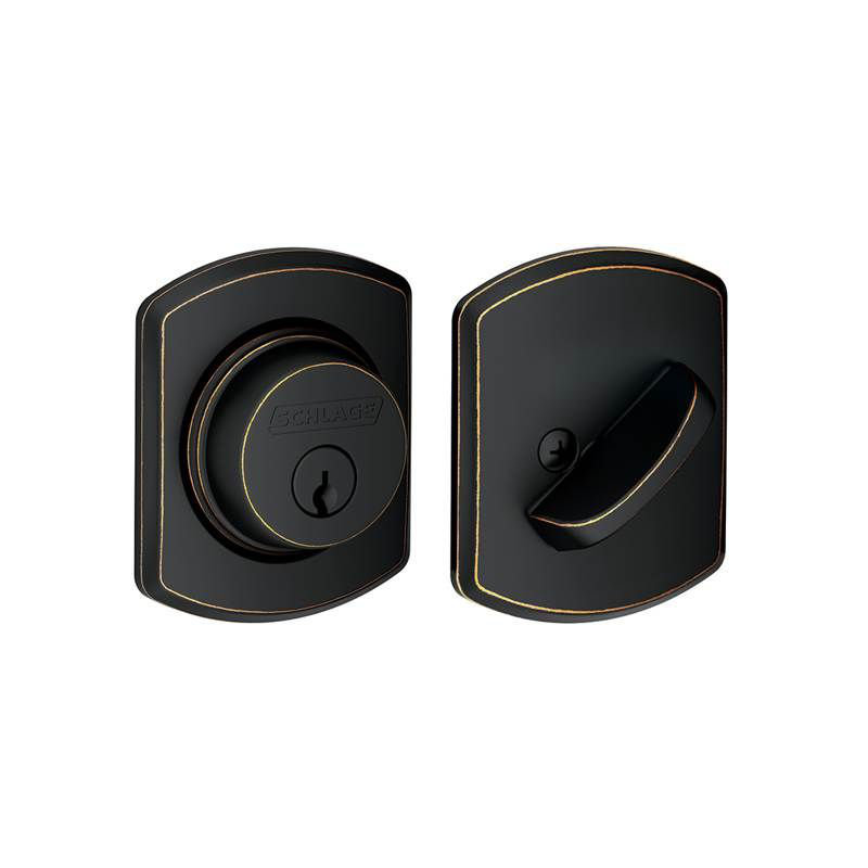 Greenwich Single Cylinder Deadbolt, Aged Bronze