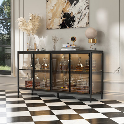 55.1" W Sideboard Cabinet Buffet Storage Cabinet by Wrought Studio