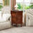2 Drawer Modern Sofa Side Table, Narrow Side Table, Slim Nightstand For Living Room, Bedroom