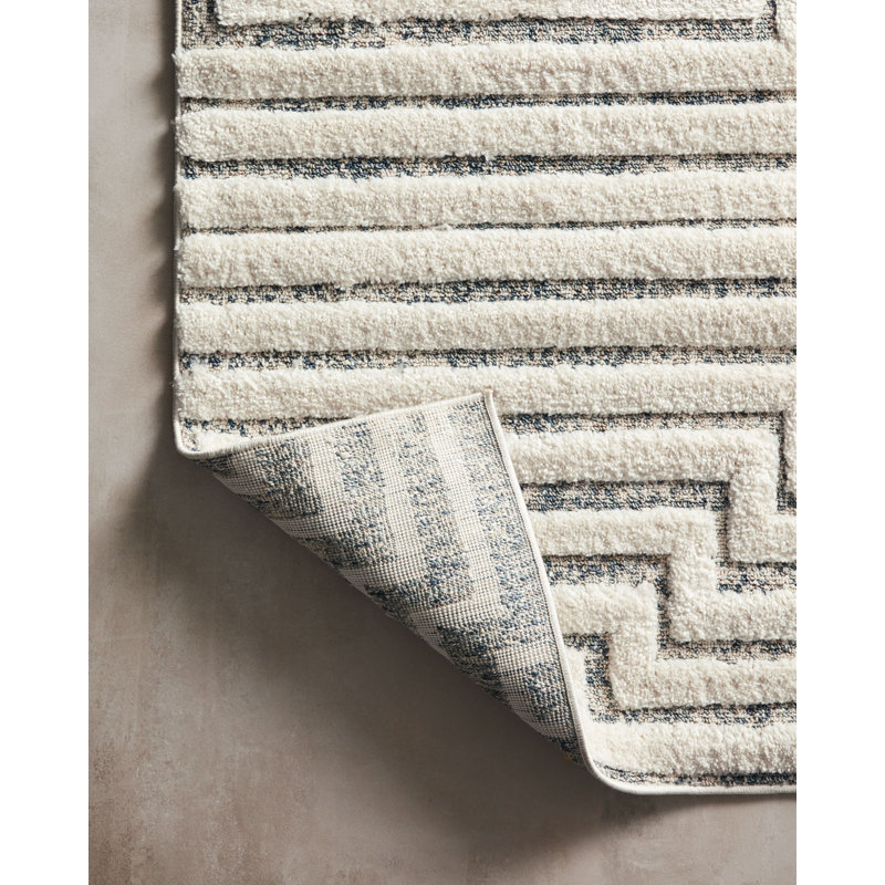 Tapis ivoire à motif géométrique Divers, Rectangle 9 pi 6 po x 13 pi
