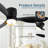 52 "Smart Ceiling Fan With Remote Control Light,Supports WIFI/Alexa Control,Adjustable Light,ABS Blade-1306218587-1306218585