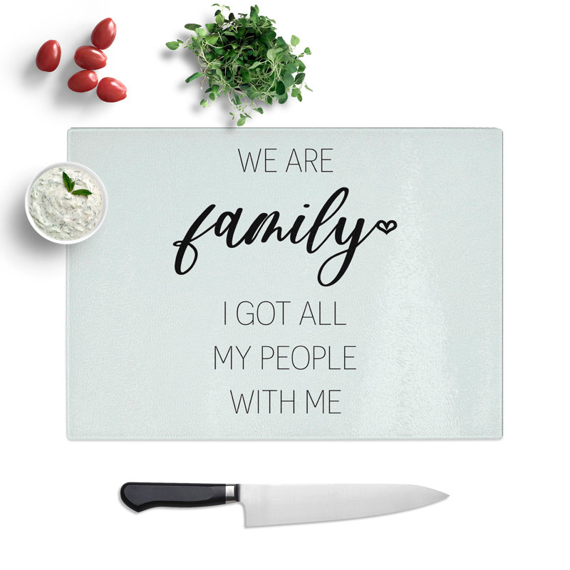 We Are Family Chopping Board, 28.5cm W x 39cm L