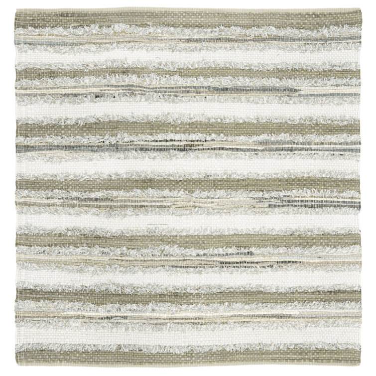Bester Handwoven Cotton Green Area Rug