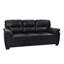 Canapé moderne à 3 places en tissu de bois 81 pouces noir Modern Sofas
