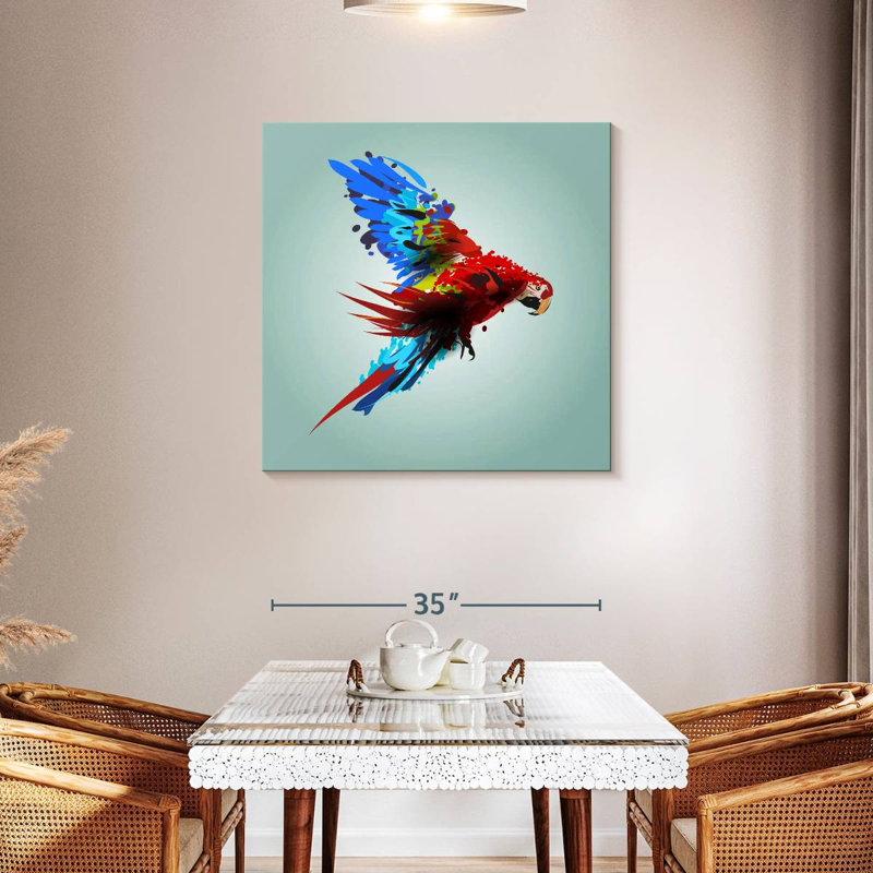Crowle Scarlet Macaw, 36" H x 36" W