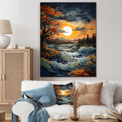 Tempêtes, lever de soleil, paysage IV